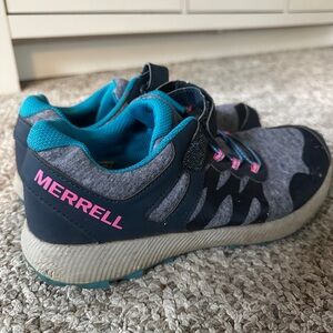 Merrell Kids' Gray and Blue Hiking Shoes